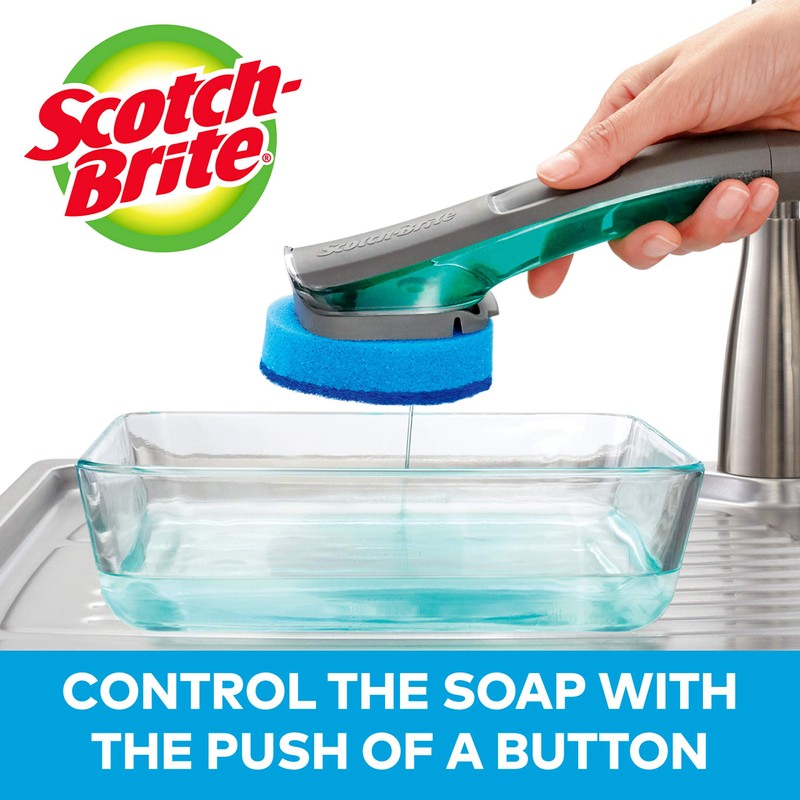 Scotch-Brite Advanced Soap Control Non-Scratch Dishwand, 1 Dish Wand, Keep