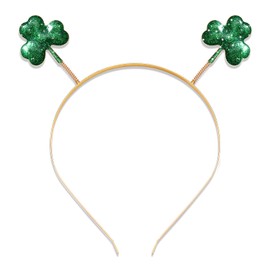 NVENF - Diadema para el día de San Patricio, diadema de trébol de la suerte, color verde con diamantes de imitación, accesorio para el pelo