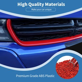 PDKLIN for Charger Grille Insert Trim Cover for Dodge Charger 2015-2023 Red Exterior Accessories 2pcs