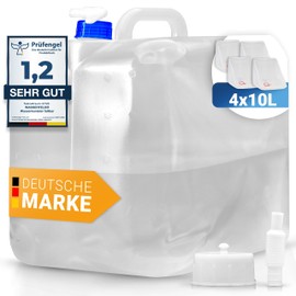 WASSERFELD ® [1 x 20 L Foldable Water Canister Including Leak-proof Dosing Tap and Carrying Handle - Robust Drinking Water Canister with Closure Flap - Leak-Proof Water Container