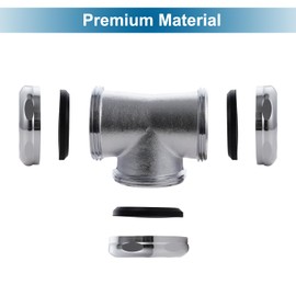 ZM Heavy Duty Brass 3-Way Tee with Slip Joint Connection, For Tubular Drain Application, 1-1/2 Inch Length, Chrome Plated