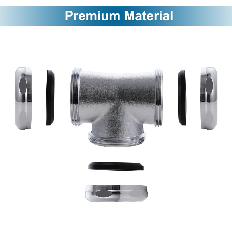 ZM Heavy Duty Brass 3-Way Tee with Slip Joint Connection,