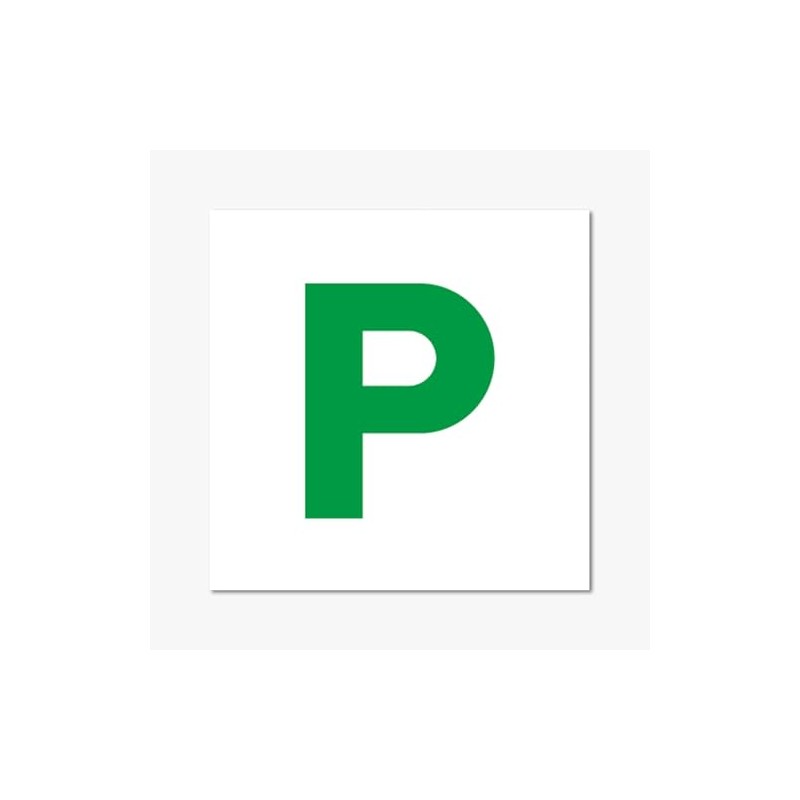 Green P Plate Just Passed Plate New Driver sign |