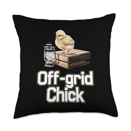 Baby Chicks in Homesteading with Off-grid Chick Throw Pillow