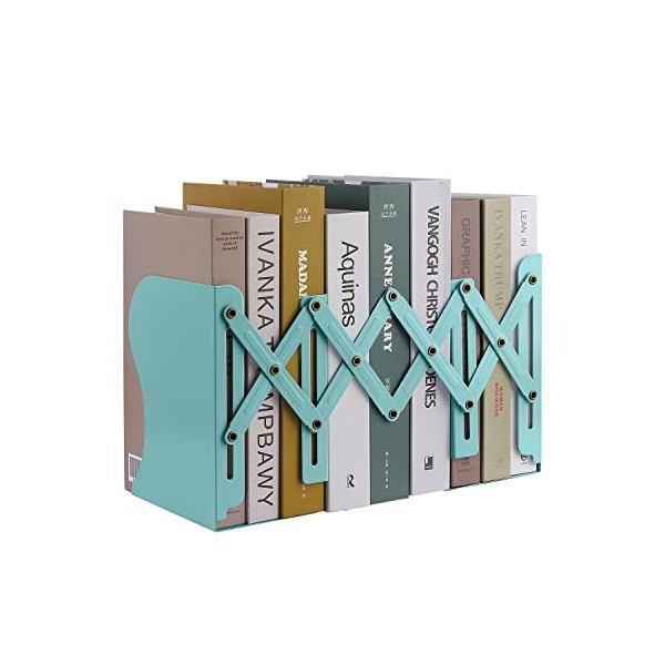 MSDADA Adjustable Bookends, Book Ends for Heavy Books, Expandable Book