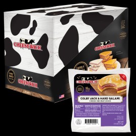 Cheesewich Protein Snacks - Colby Jack & Hard Salami Slices, Pack of 16, 2.5 ...