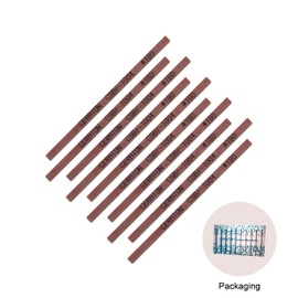 MIRACLE Ceraton Ceramic Fiber Stone Pack of 10 100(L) x 4(W) x 1(T) mm for Grinding Polishing Deburring Lapping Metal Wood Molds Plastic Compatible with Air Tools Ultrasonic Polishers (#180 Brown)