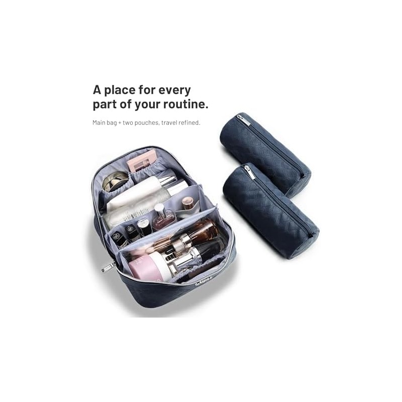 Travel Makeup Organizer, Compact Lightweight Accessory for Travel and Daily