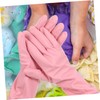 Healvian 2 Pair Dishwashing Gloves with Plush Lining Skid Rubber