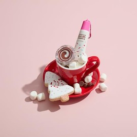 TONYMOLY Llavero de brillo de labios Frosted Sugar Cookie – Brillo hidratante no pegajoso con tinte suave de albaricoque y brillo dorado, edición limi