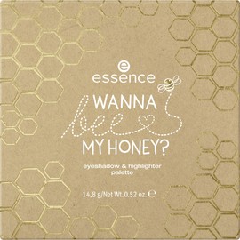 Essence Wanna Bee My Honey? Eyeshadow & Highlighter Palette, No. 01 Oh Honey, Your Soul Is Golden!, Multicoloured, 8 Gold Tones (14.8 g)