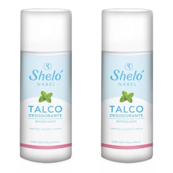 Sheló Nabel Kit 2 Talco Desodorante Pies Calzado Axilas Refrescante