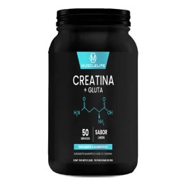 Creatina + Glutamina Suplemento Polvo Muscle Life 1kg 50serv