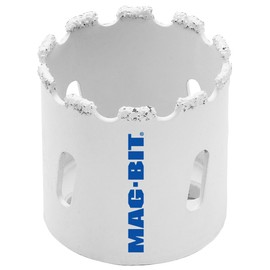 MAGBIT 625.2816 MAG625 1-3/4-Inch Carbide Grit Hole Saw with 1-9/16-Inch Depth , White