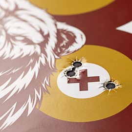Bang Targets 18 x 12 Poke The Bear Shooting Target 25 Pack. Heavy Weight Paper for Pistol, Rifle, BB Gun, Airsoft and Archery Practice.