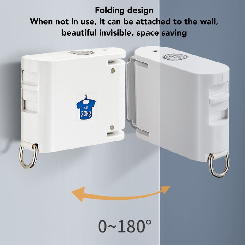 Retractable Clotheslines Punch Free Wind Resistant Wall Mounted Laundry Clothes