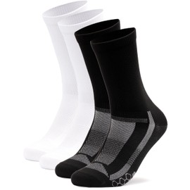 Occulto Men's & Women's Road Cycling Socks Pack of 2 (Model: Eddy) Cycling Socks, 1 x black, 1 x white