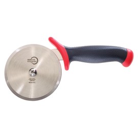Mercer Culinary Millennia Pizza Cutter with Red Handle, 4 Inch Wheel, Stainless Steel