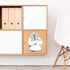 Large 210mm 'Golden Retriever Furry' Permanent Sticker Decal for Cars/Windows/Bins/Walls etc (DW00139974)