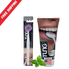 Dr. Tung's Tung Tongue Brush & Gel Kit Tongue Cleaner for Adults Set of 1