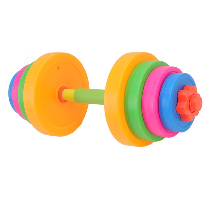 Adjustable Dumbbell Toy Plastic Fitness Weight Lifting Dumbbell for Kids