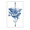 2 Sheets Temporary Whale Tattoo World Tattoo Compass Tattoo Arrow