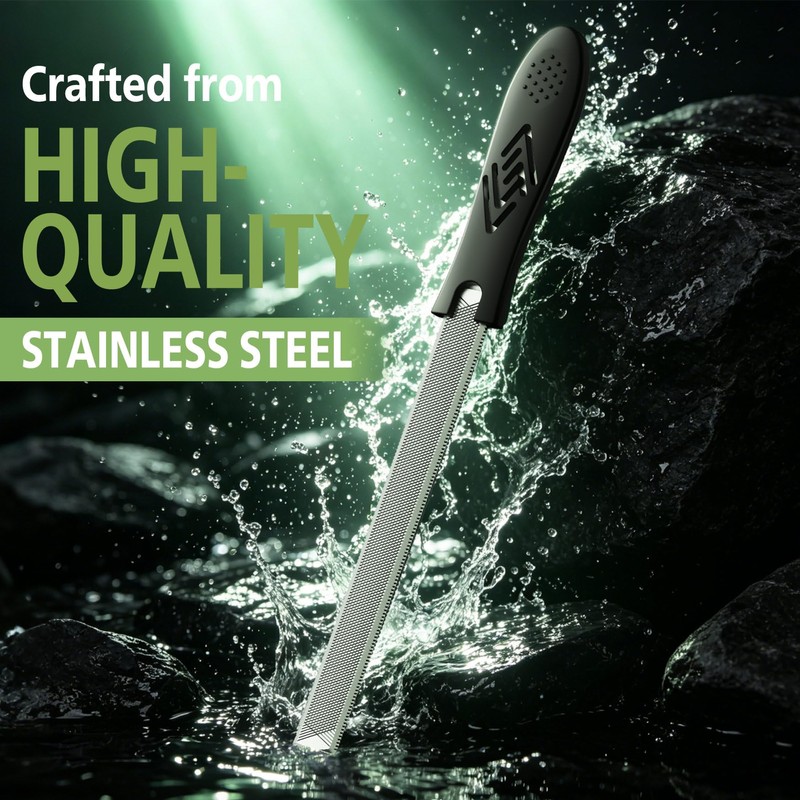 BALUCA Heavy Duty Metal Nail File for Thick Nails