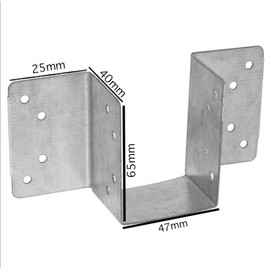 10x Mini Joist Hanger - 47mm 1.85" Timber to Timber