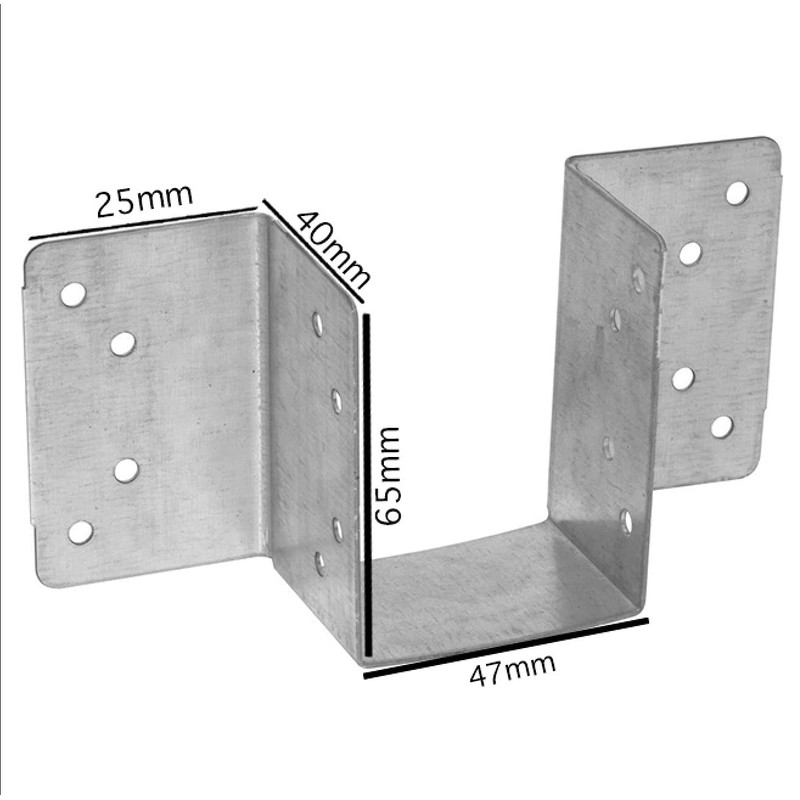 10x Mini Joist Hanger - 47mm 1.85" Timber to Timber