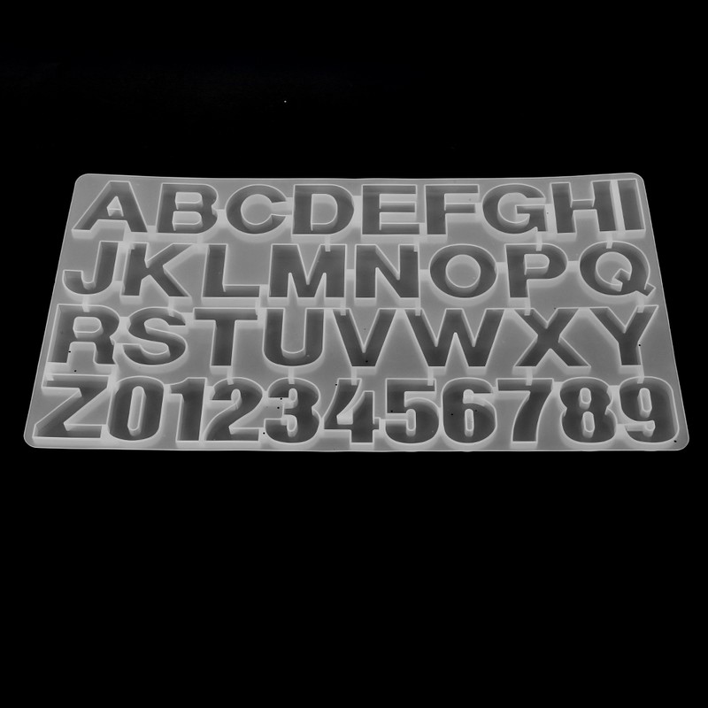 Crystal Epoxy Mold Kit DIY Alphabet Number Silicone Mould Necklace