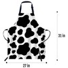 Smooffly Black and White Cow pattern Apron Adjustable Apron Cooking