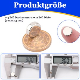 100pcs Strong Neodymium Magnets, 9x3mm Small Magnets Fridge Magnets, Muti-Use Round Magnets for Whiteboard, Circle Crafts Magnets for Notice Board Magnets, Refrigerator, DIY Office, Building