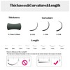 Costory Ellipse Flat Eyelash Extensions Split Tips Single Eyelash Extension