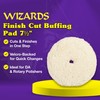 Wizards Finish Cut Buffing Pad - Velcro Backed, Blended Wool