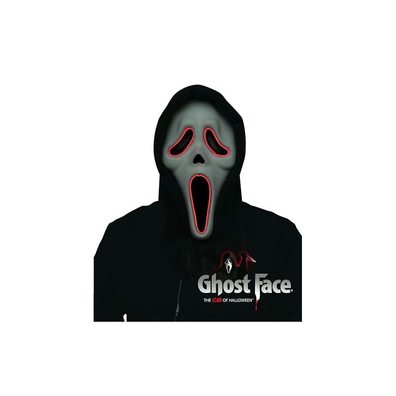 Random Party Mascara GhostFace Scream con tira de luz LED