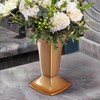 KADAX Grave Vase with Base, Plastic Cemetery Vase, Flower Vase