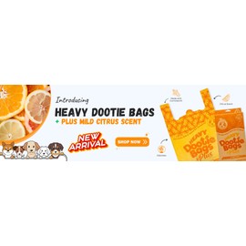 HEAVY Dootie Bags +Plus a Hint of Citrus Scent with EZ Tie Handles. For Pet Dog Poop, Cat Litter. Multi-Use. Fits Swivel Bin and Gogo Stik Scoopers. Made with Cornstarch. Strong, Leakproof, Very Large