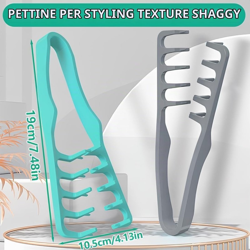 IWIDYA 2 Pezzi Pettine Denti Larghi per Texture - styling