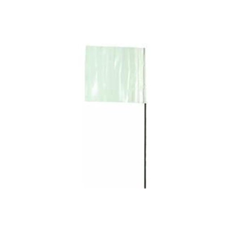 IRWIN Marking Flags, 2-Inch x 3-Inch x 21-Inch, White, 100-Pack