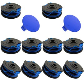 KST-120X Weed Eater String Spool Compatible with Kobalt 40V Cordless String Trimmer KST 120X, KST 120X-06, Replacement Spool Refills Autofeed Dual line 20Feet 0.065" (10 Spools, 2 Cap)