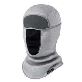 Balaclava Ski Mask (with Breathable Holes) Windproof Winter Fleece Neck Face Warmer for Men&Women Light Grey
