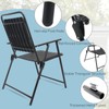 3 Pieces Patio Bistro Set Outdoor Folding Bistro Furniture Sets