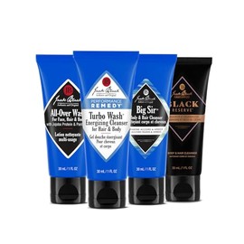 Jack Black Jack Black Body & Hair Cleanser Collection Set for Men - Mens Body Wash Travel Size Variety Kit (4-Pack)