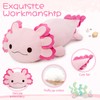 MaoGoLan 47" Giant Axolotl Stuffed Animal,Ultra Soft Salamander Kids Body