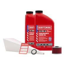 CRAFTSMAN Oil Change Kit compatible with Kawasaki KLX300R 10W-40 Full Synthetic -In The Kit: 2 Quarts of Oil, 1 Filter, 1 Crush Washer, 1 Oil Change Sticker (CMXOKLT400263)