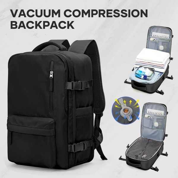 HYC00 Vacuum Travel Backpack with Pump, Vacuum SealCompression Backpack, Large