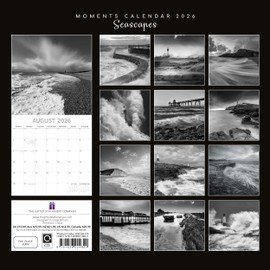 Gifted Stationery Co, Seascapes 2026 Wall Calendar, 12'' X 12'', 16-Month Calendar with Stapled Binding