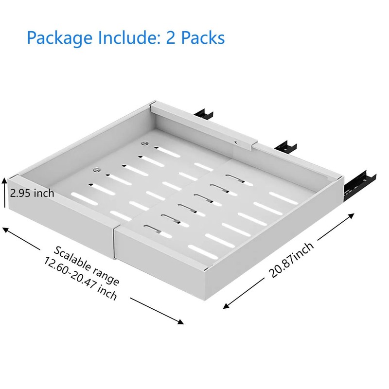 Pull out Cabinet Organizer, Depth(20.87'') and Expandable Width(12.60"-20.47") Heavy Duty