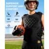 Eicolorte Youth Padded Compression Shirt, Machine Washable Kids Chest Rib