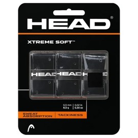 HEAD Xtreme Soft Racquet Overgrip - Tennis Racket Grip Tape - 3-Pack, Black